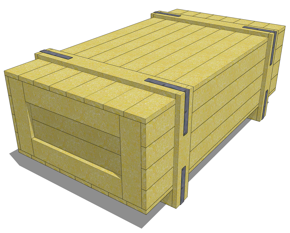 3D модель деревянного ящика по ГОСТу 2991-85