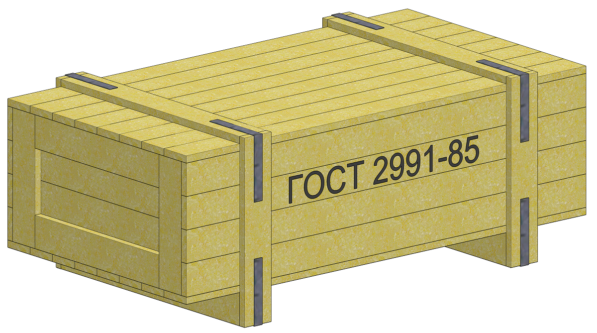 Эскиз деревянного ящика ГОСТ 2991-85 