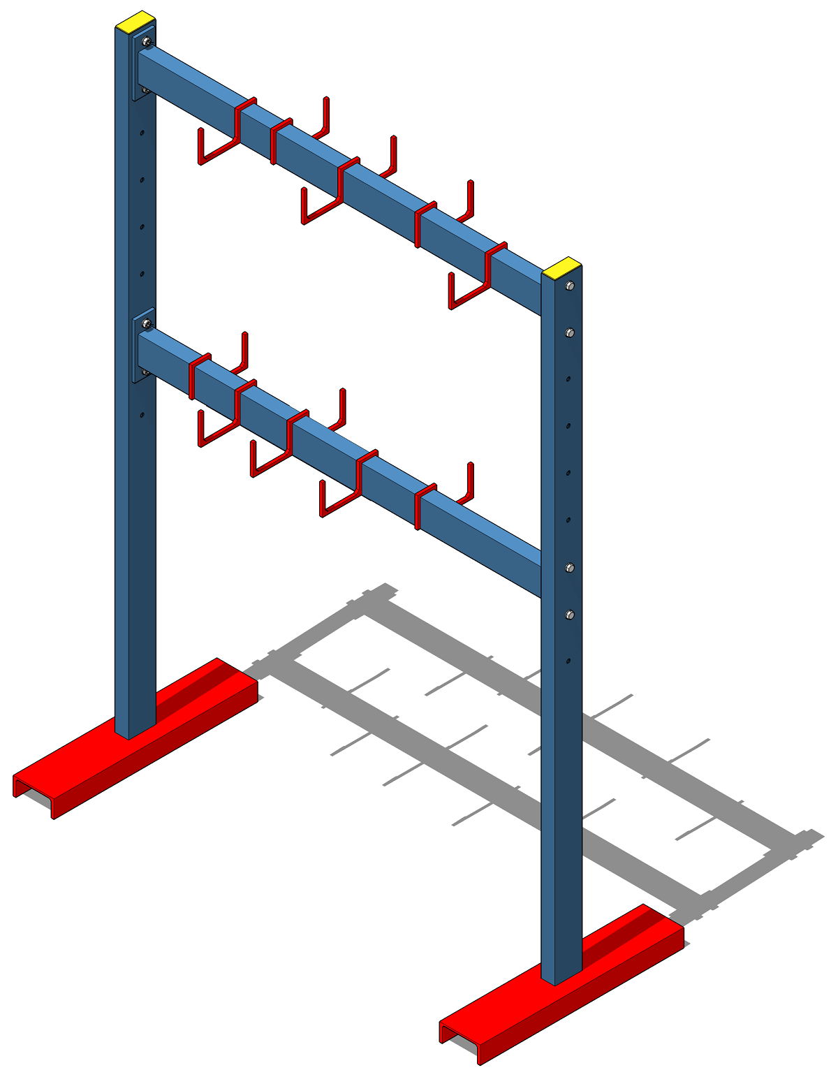 3D модель стенда (стеллажа) для хранения стропов