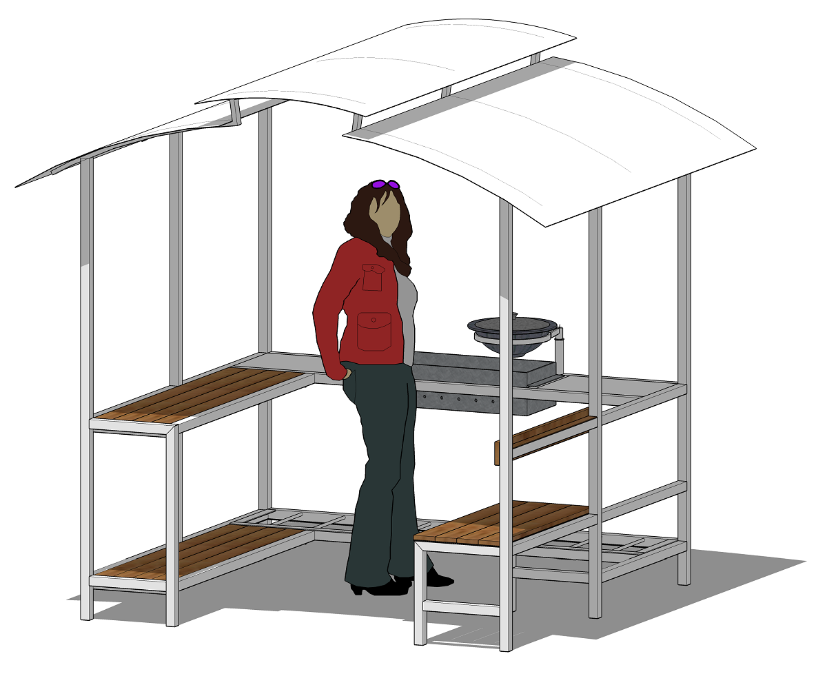 Мангальный комплекс Металлический мангальный комплекс