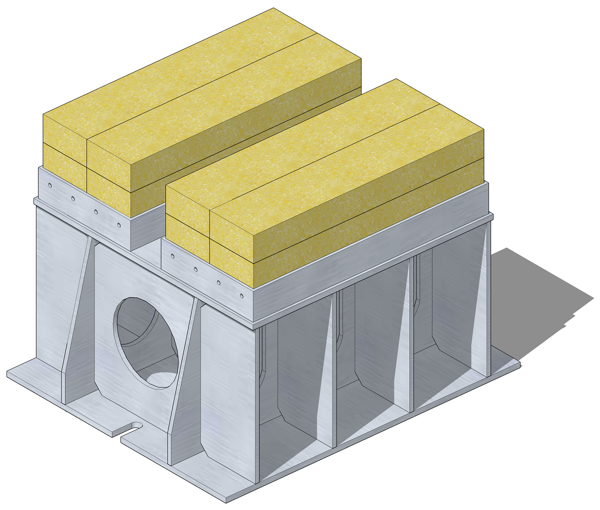 3D модель кильблока опоры (подставки) для днища судна