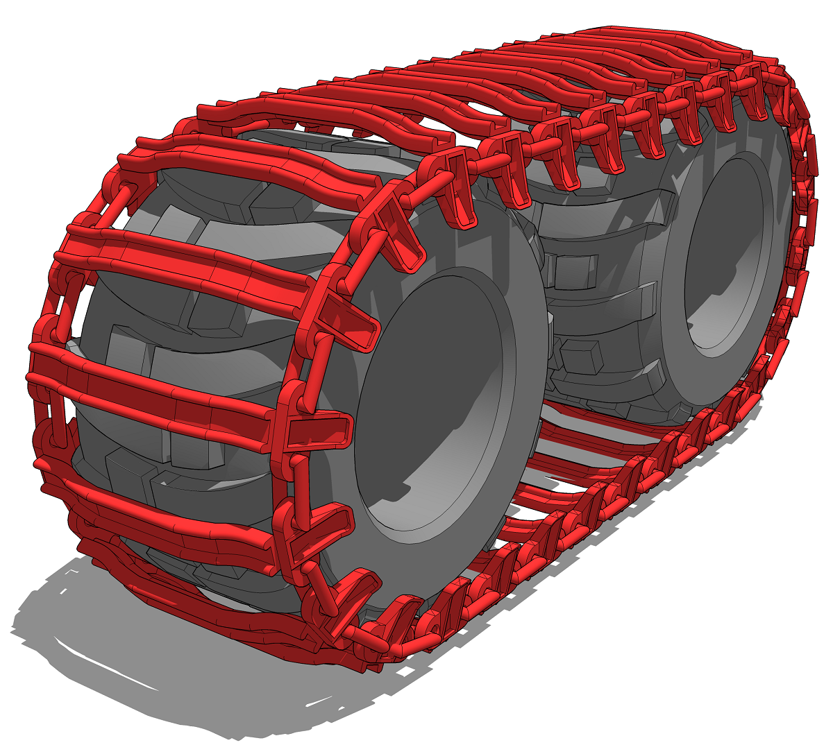 3D модель гусеницы для колёсных харвестеров