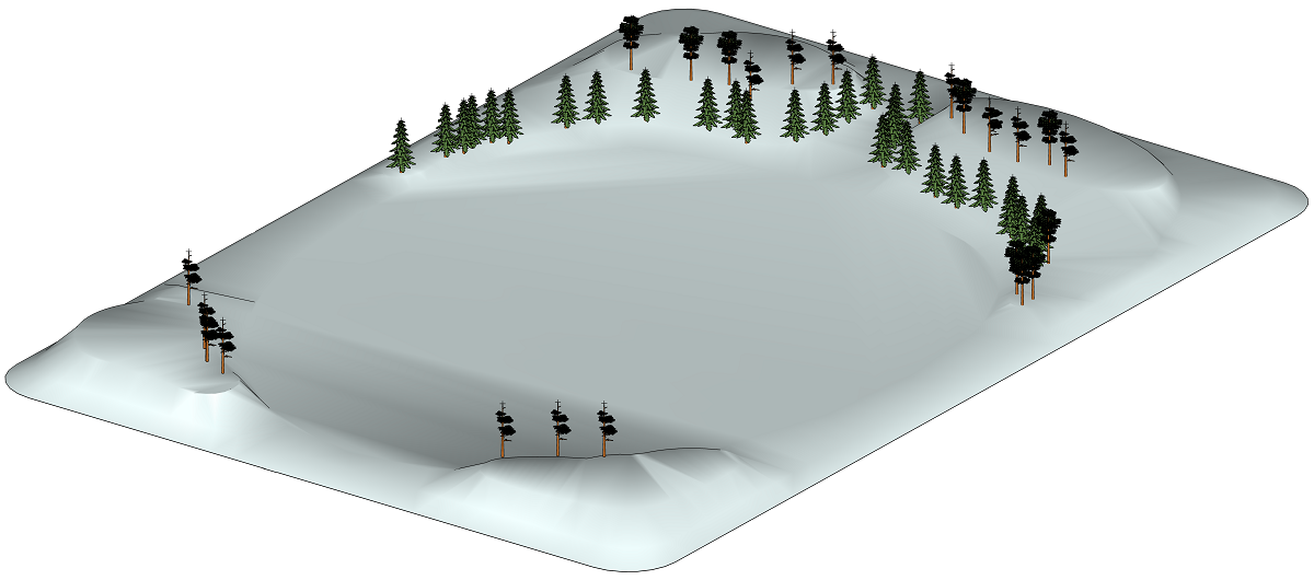 3D модель места Ледового побоища на Чудском озере Ландшафтный дизайн места битвы на Чудском озере