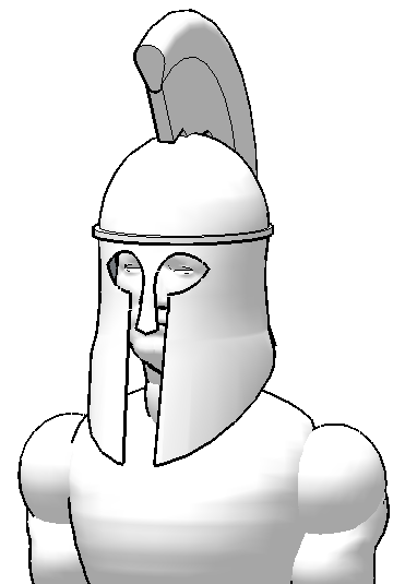 3D модель шлема древнего воина Спарты