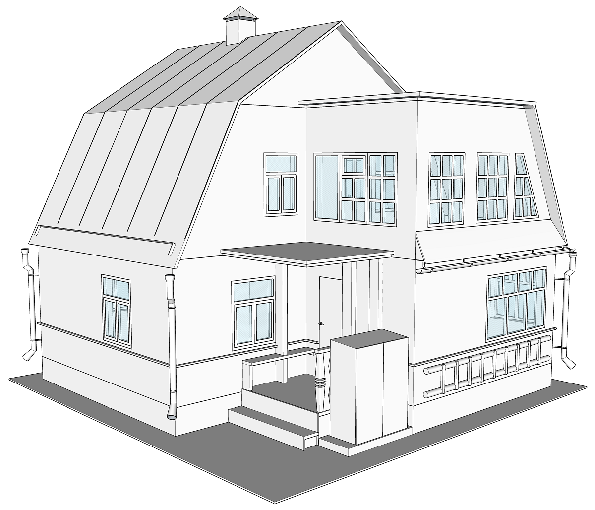 3D модель дома в СНТ Красногорские Покосы Ленинградской области