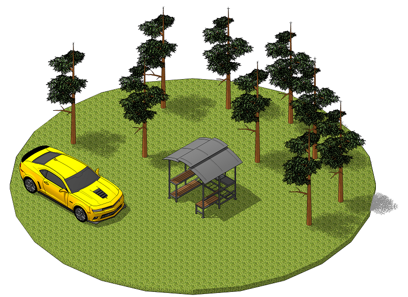 Иллюстрация 3D с мангальным комплексом 3D модель с мангальным комплексом