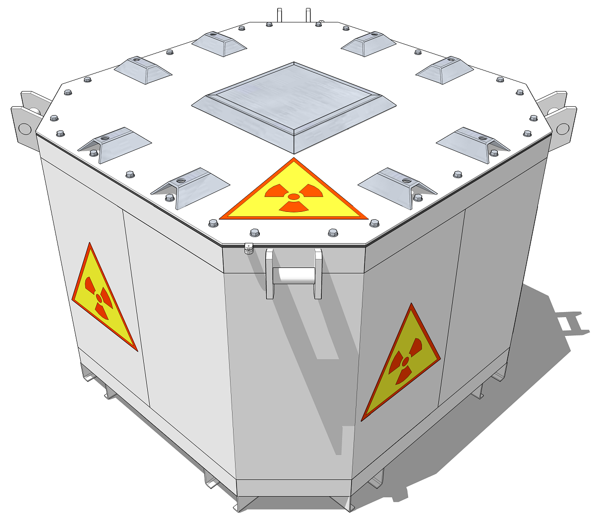 3D модель контейнера для хранения низкорадиоактивных твердых отходов
