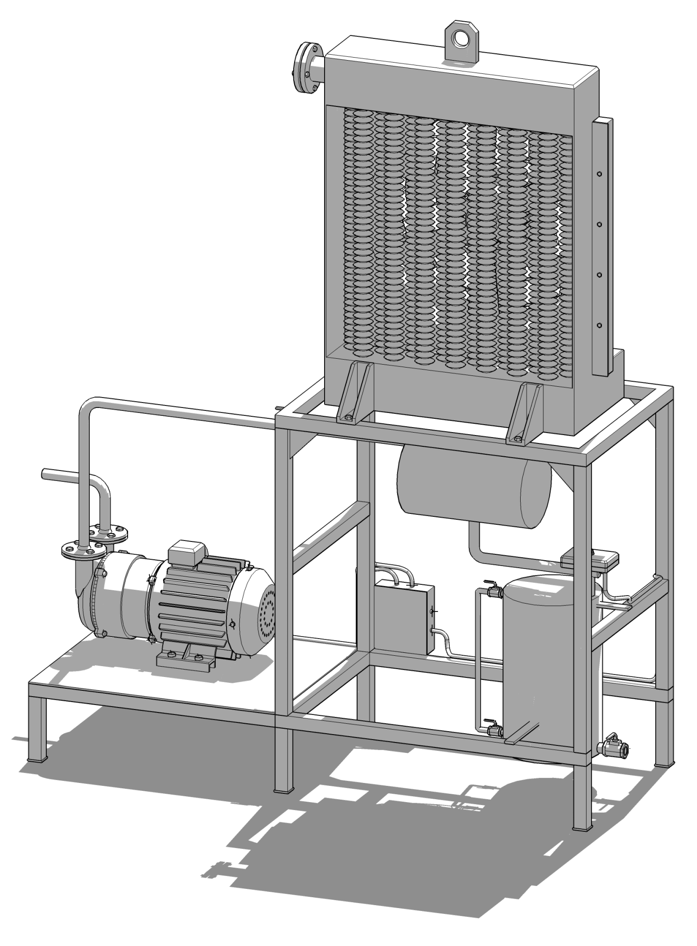 wde condensor for press-vacuum drying wood kilns