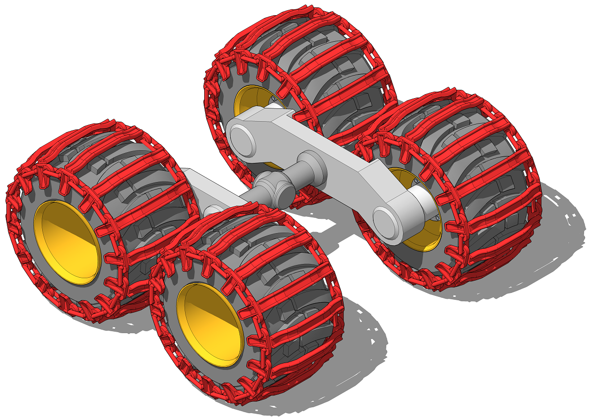 3D модель моно-гусениц для спецтехники