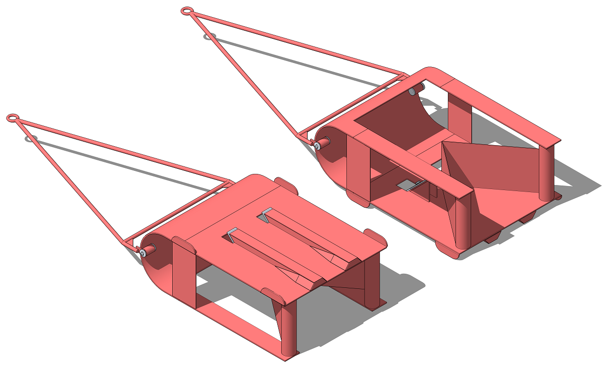 3D модель устройства для прокладки (нарезки) лыжни производства РФ ООО "Балтийские технологии"