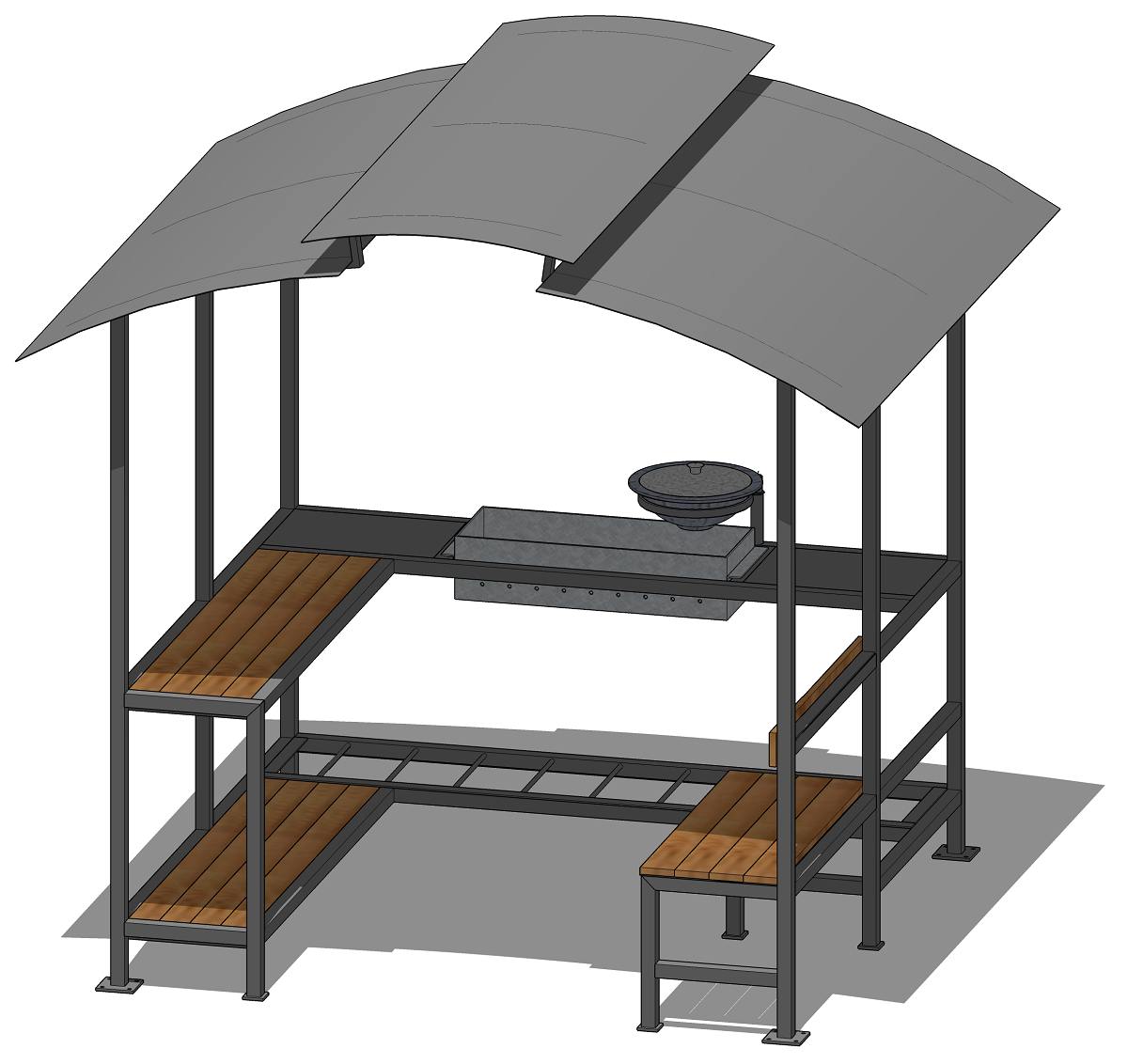 Металлический мангальный комплекс Мангальный комплекс из металла.