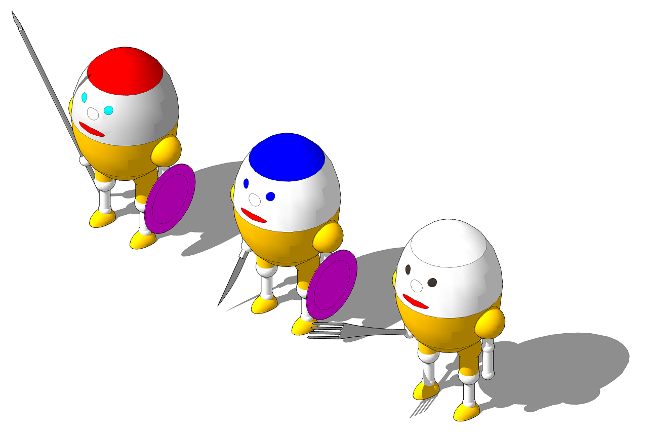 3D модель и визуализация, комиксы, боевые яйца