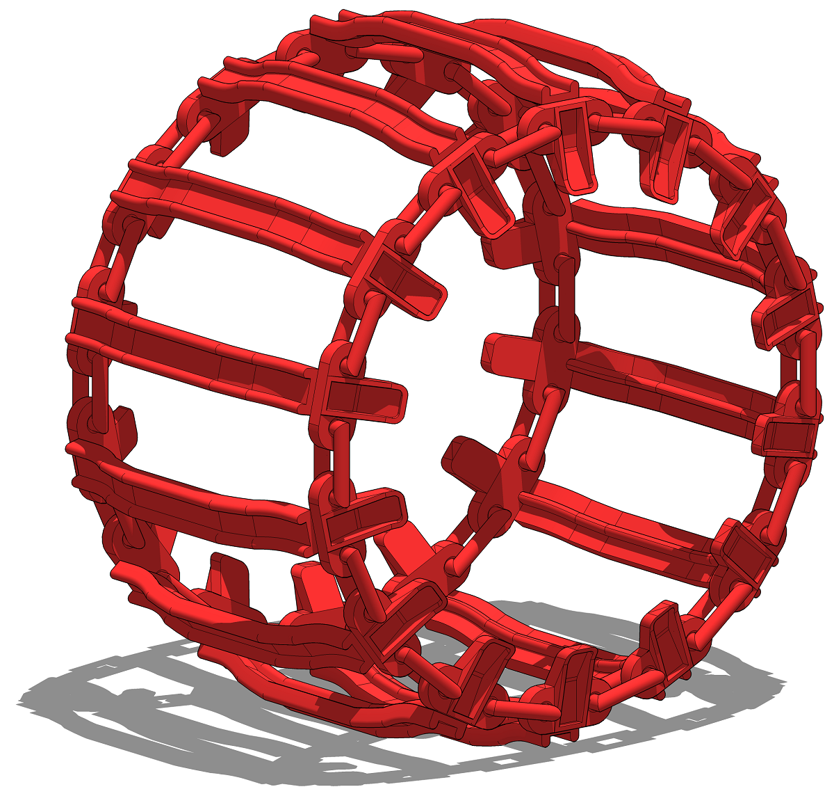 3D модель моно-гусеницы (моногусеницы) для спецтехники: харвестеров, форвардеров, скиддеров и пр.