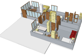 Расстановка мебели в доме в 3D