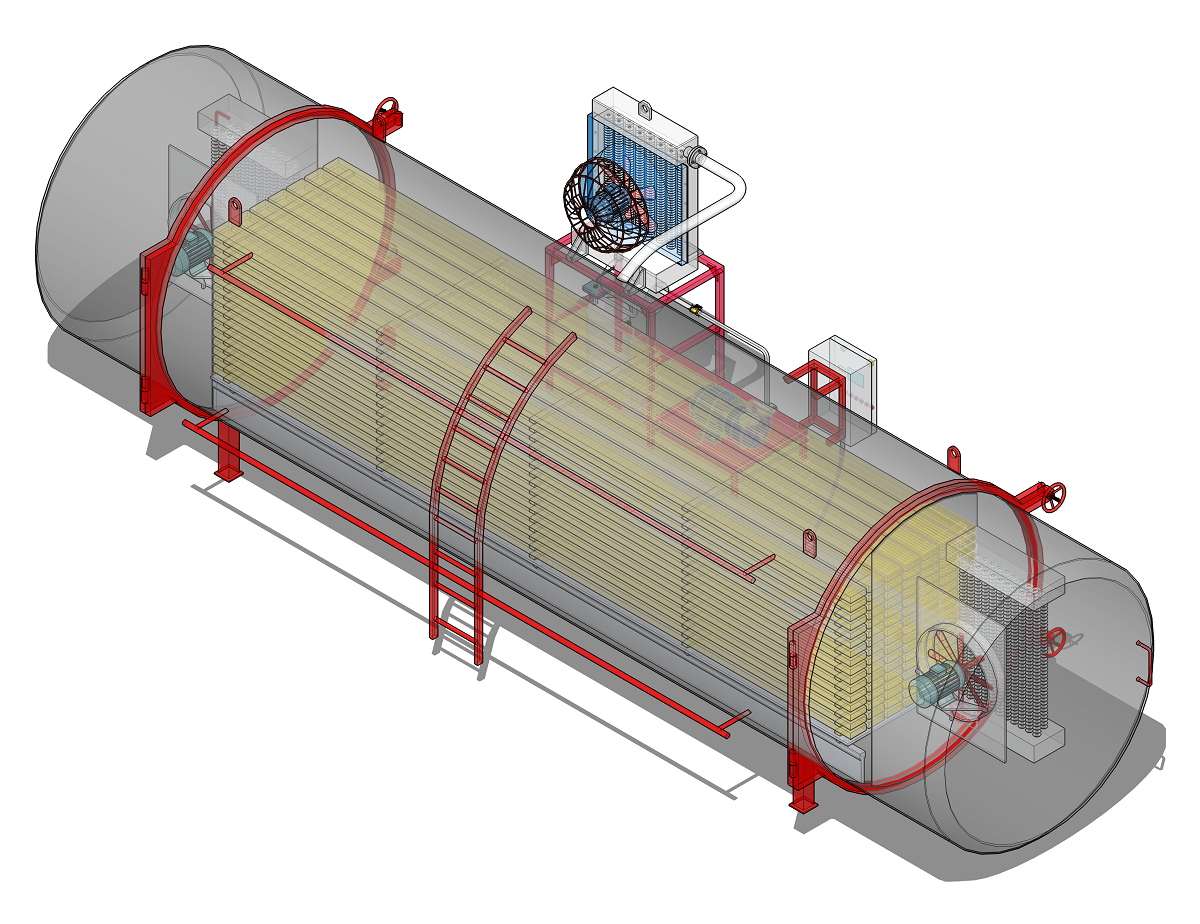 3d visualisation wood vacuum kiln wde roll 6 maspell srl