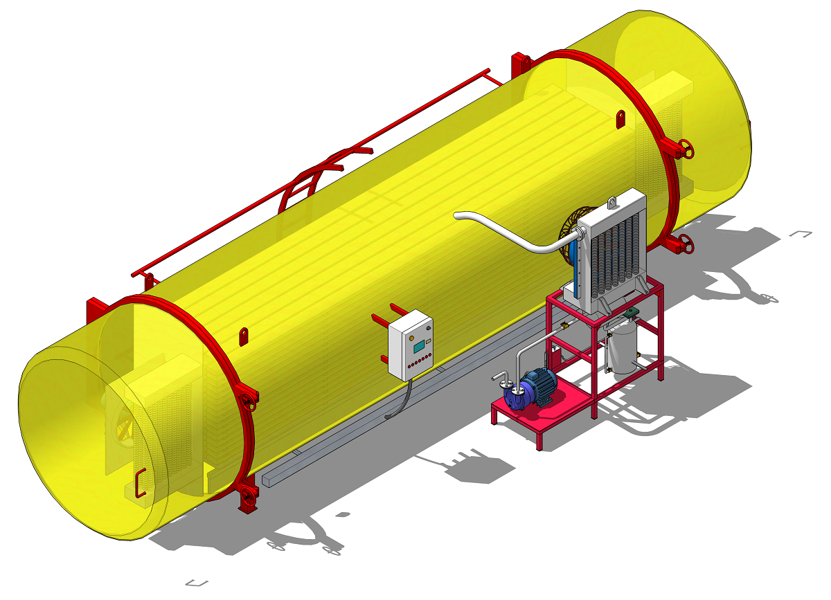 Wood kiln wde Roll 6 visualisation, made in Russia