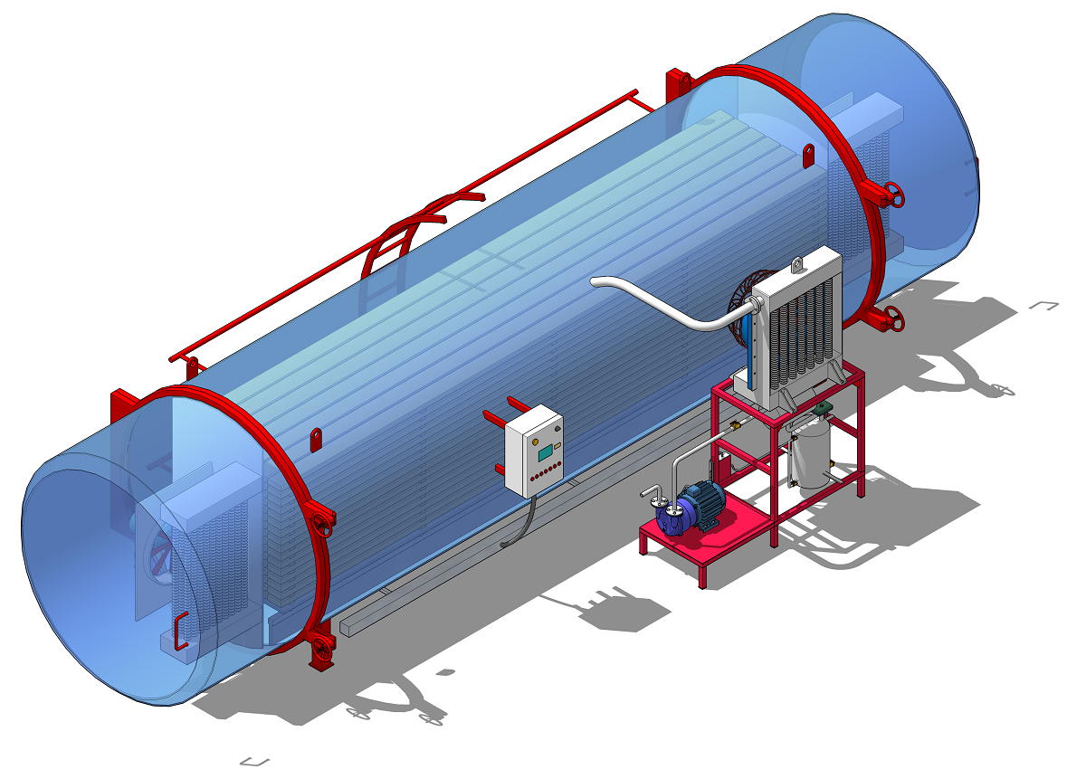 Visualisation kiln for wood, made in Russia Sant-Petersburg