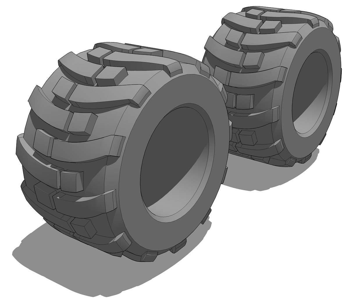 3D модель колесных шин 710/40-24,5