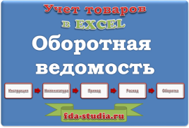 Оборотная ведомость в EXCEL (Эксель)